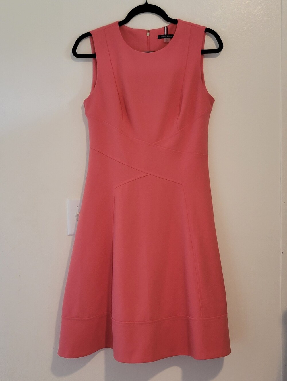 Tommy Hilfiger Coral Pink Sleeveless Fit & Flare Dress - Size 6 EUC